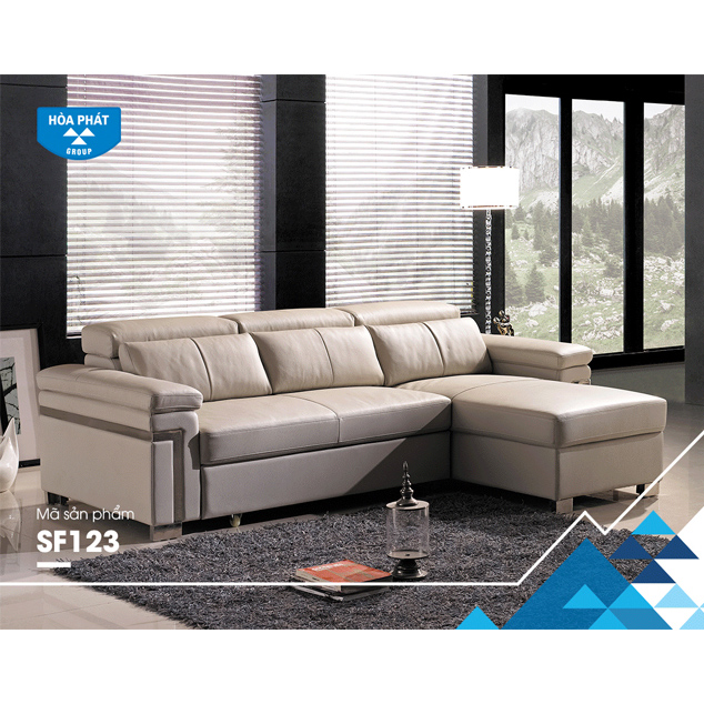 Bộ sofa cao cấp bọc da thật SF123